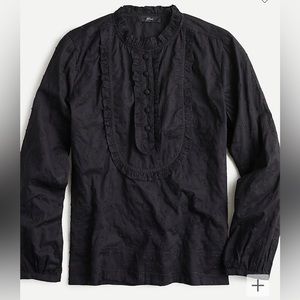 NWT J.Crew Long-sleeve Ruffle Shirt in Floral eyelet